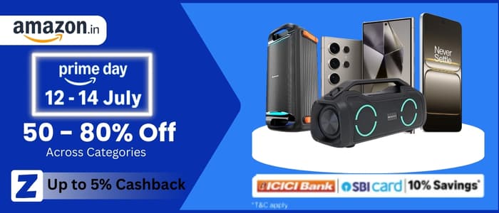 12–14 July: Prime Day Sale | 50–80% Off + Zokera Cashback + Bank Offers