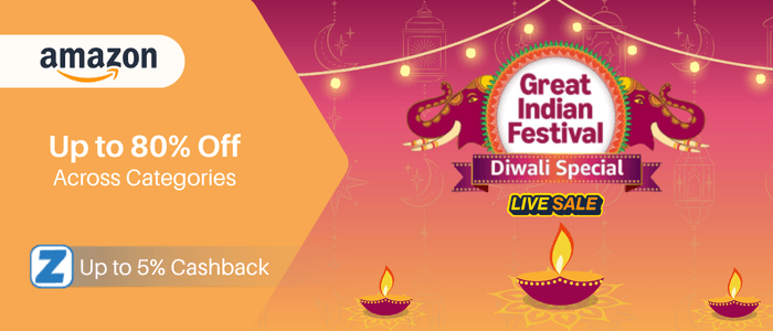 Upto 80% Off accross all categories + 5% Zokera Cashback 