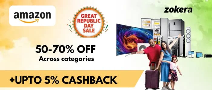 50 to 70% off across categories on amazon Greate Republic Day Sale