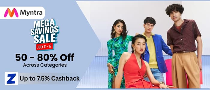 Flat 50–80% Off on Myntra + 7.5% Zokera Cashback – Mega Savings Week!