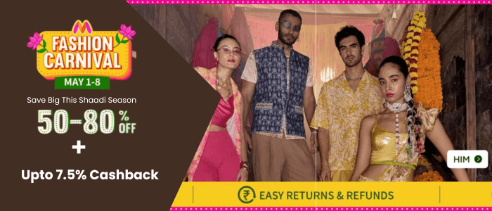 50% to 80% off with flat 7.5% cashback.