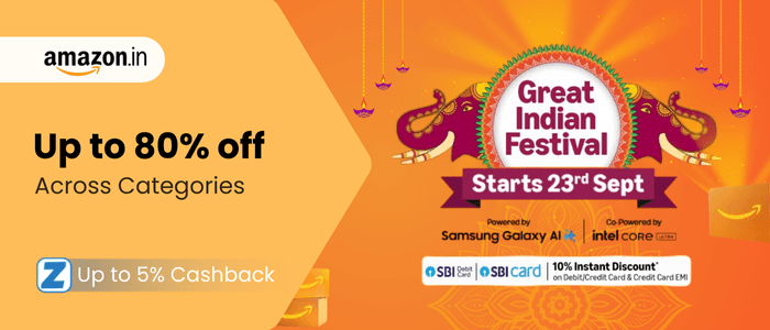 Upto 80% Off accross all categories + 5% Zokera Cashback 
