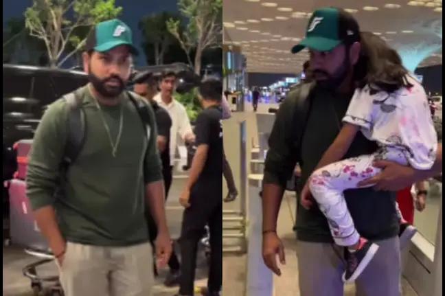 After World Cup Victory, Rohit Sharma Departs for Family Vacation with Wife Ritika and Daughter Samaira