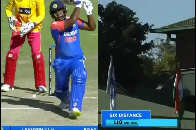 Sanju Samson Smashes 110m Six in Explosive 58-Run Innings Against Zimbabwe in 5th T20I – WATCH