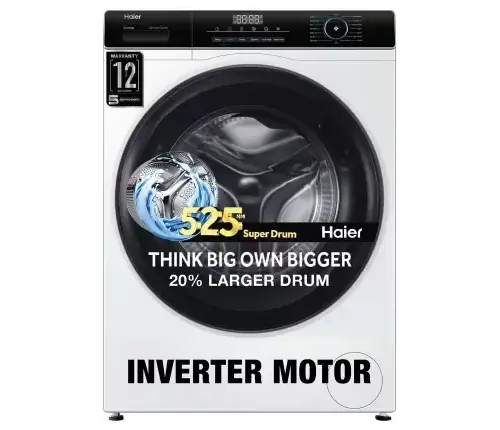 Haier 7 kg 5 Star Super Drum Inverter Washing Machine Fully Automatic Front Load