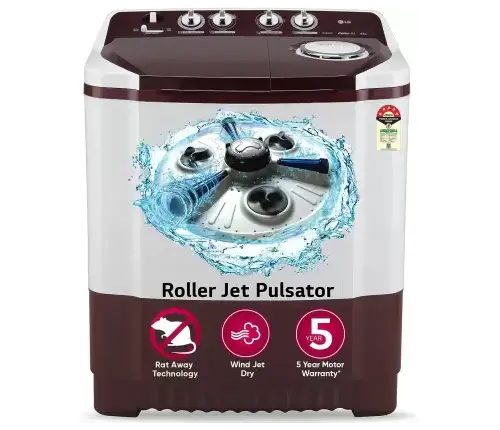 LG 8.5 kg 5 Star with Roller Jet Pulsator with Soak