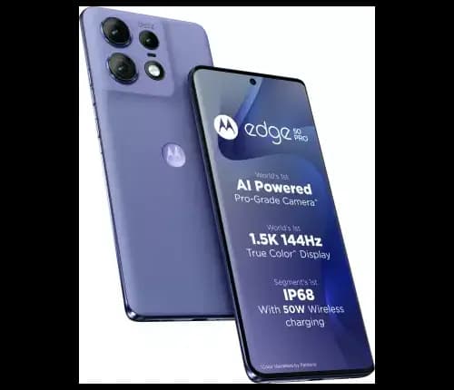Motorola Edge 50 Pro 5G (Luxe Lavender, 12 GB RAM, 256 GB ROM)