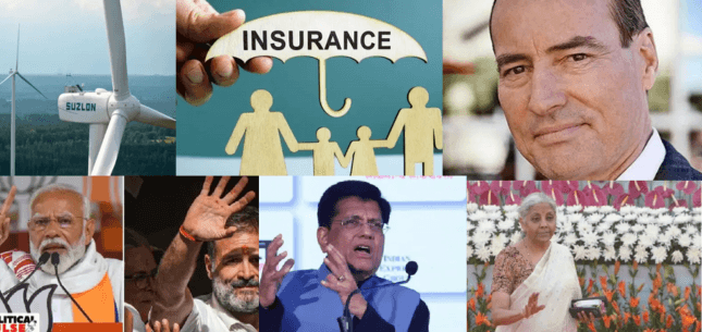 Business news: Stock Market Warning; Insurance Record; Suzlon Surge; Ministerial Continuity; Congress Gains