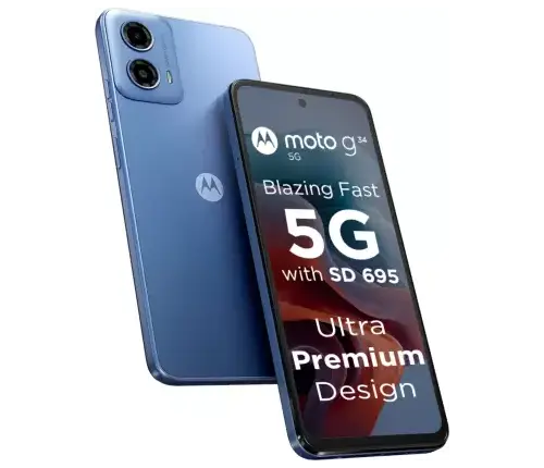 Motorola G34 5G (Ice Blue, 4 GB RAM, 128 GB ROM)