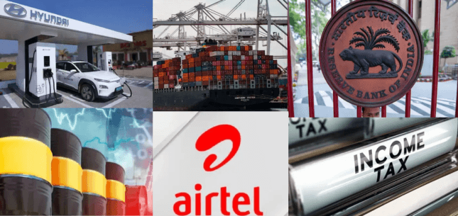 Business News:  RBI Fines, Trade Deficit High, Saudi Ends Petrodollar, Hyundai IPO, Fuel Prices, Airtel Spectrum, Trai Denial, FY24 ITR Guide