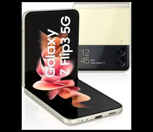SAMSUNG Galaxy Z Flip3 5G (Cream, 8 GB RAM, 128 GB ROM)