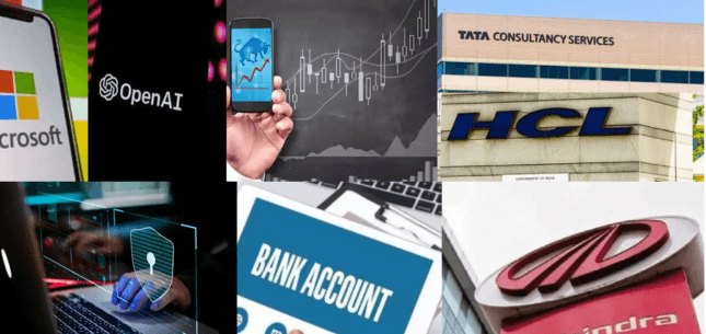 Business News: IT Giants Face Market Downturn: TCS, HCL Tech, and M&M Shares Drop as Sensex Falls; Banks Prioritize Safety Amid RBI Warnings