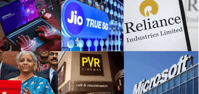 Business News: Reliance Q1 Revenue Surge; Microsoft Outage; Jio Profit; New Fuel Prices; Forex Record; Budget 2024; AI Law; PVR Inox Loss