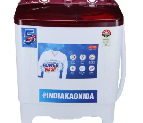 ONIDA 6.5 kg 5 Star Semi Automatic Top Load Washing Machine Red