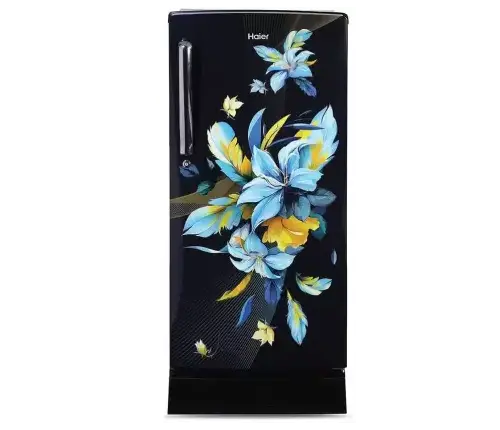 Haier 190 L Direct Cool Single Door 5 Star Refrigerator with Base Drawer  (Black Calla)