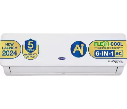 CARRIER 2024 Model AI Flexicool Convertible 6-in-1 Cooling 1.5 Ton 3 Star Split Inverter