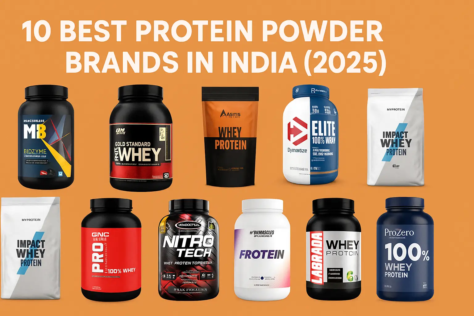 Top 10  Protein Powder Brands in India for Fitness Enthusiasts