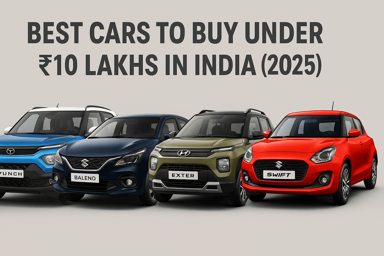Best Cars to Buy Under ₹10 Lakhs in India (2025)