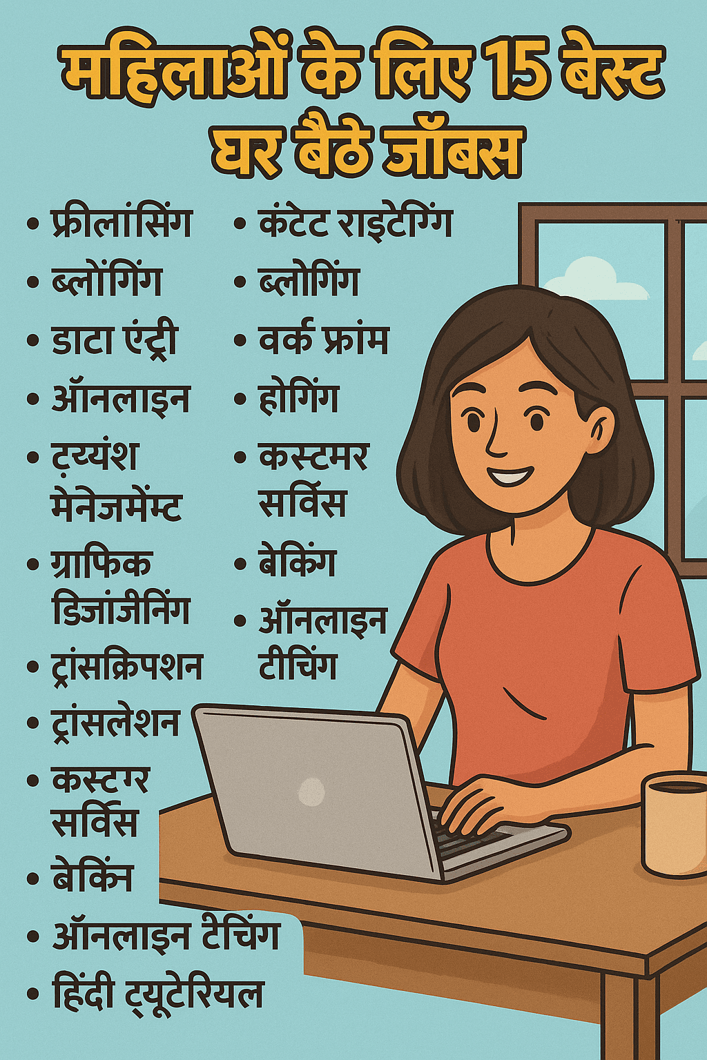 महिलाओं के लिए 15 बेस्ट घर बैठे जॉब्स  – आत्मनिर्भर बनने की एक नई राह