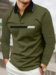 TRENDSTALK Color Block Men Dark Green T-Shirt