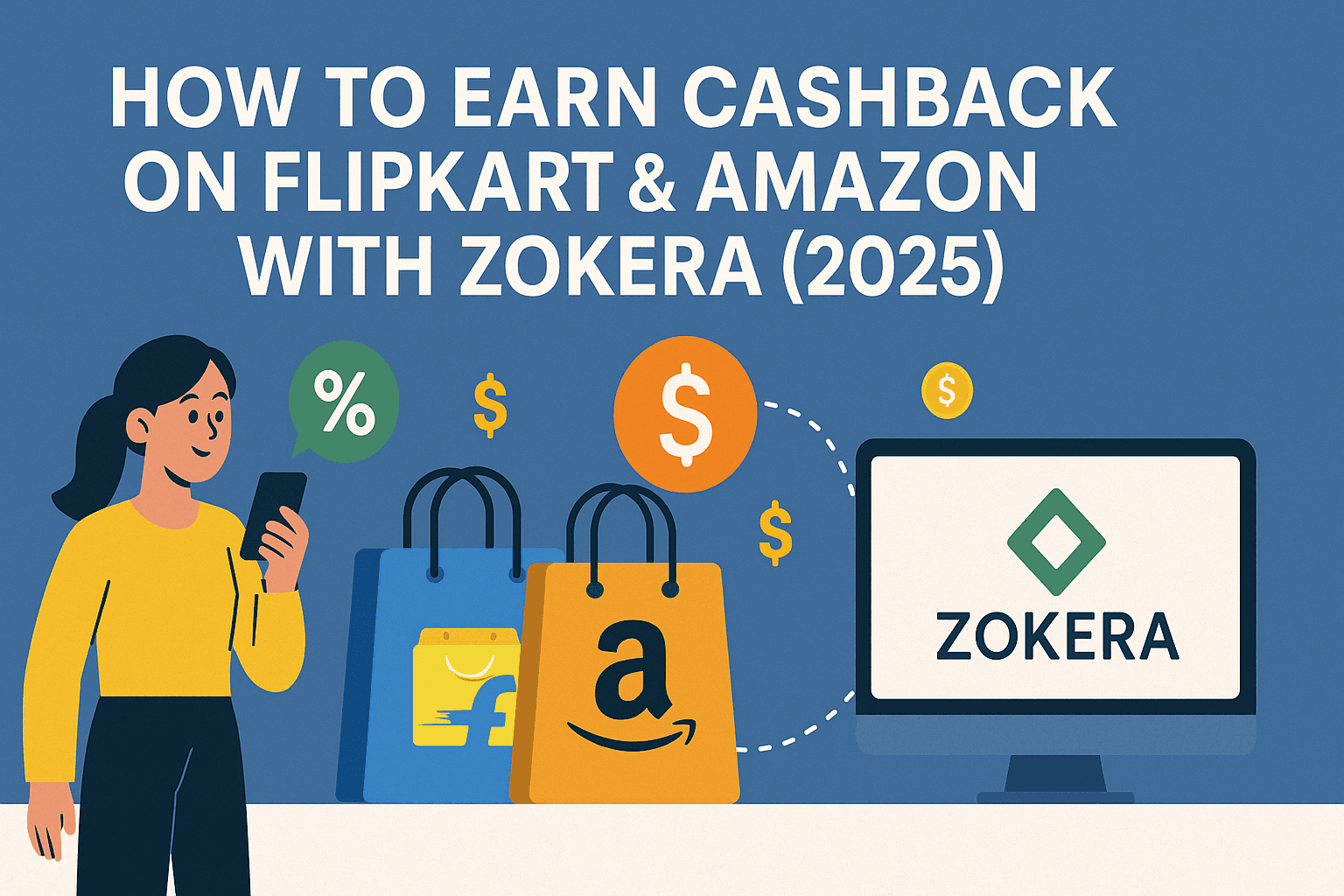 How to Earn Cashback on Flipkart & Amazon with Zokera (2025 Guide)