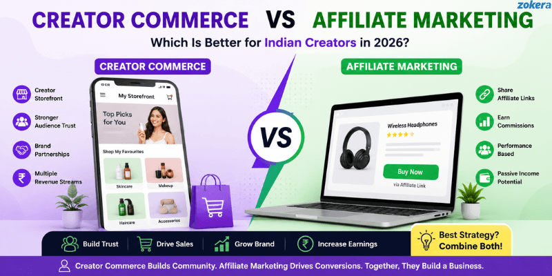 Creator Commerce vs Affiliate Marketing: Which Is Better for Indian Creators in 2026?
