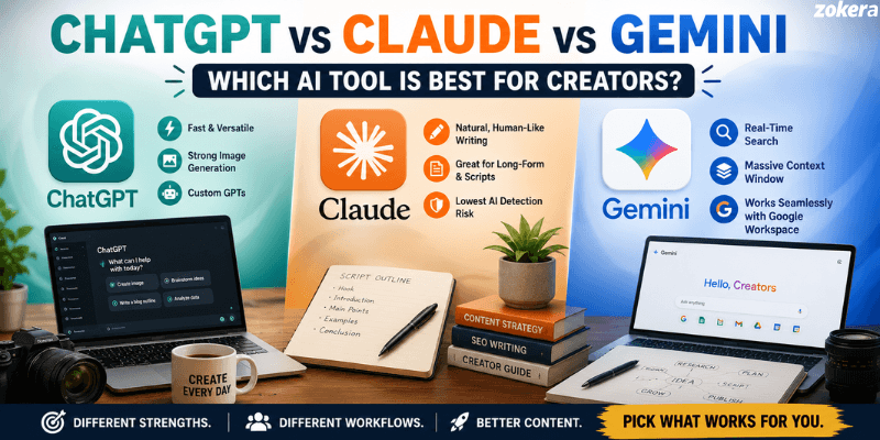 ChatGPT vs Claude vs Gemini: Which One Should Creators Use?